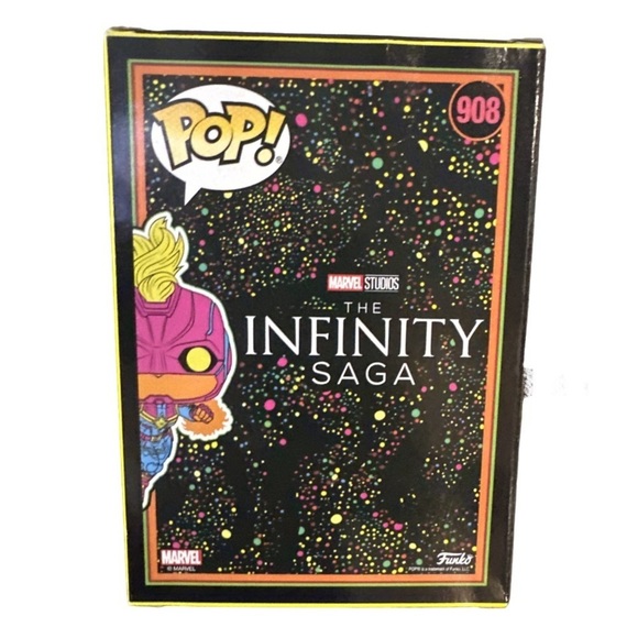 Funko Captain Marvel 908 Blacklight Bobble Head NIB Target Exclusive - Picture 3 of 6